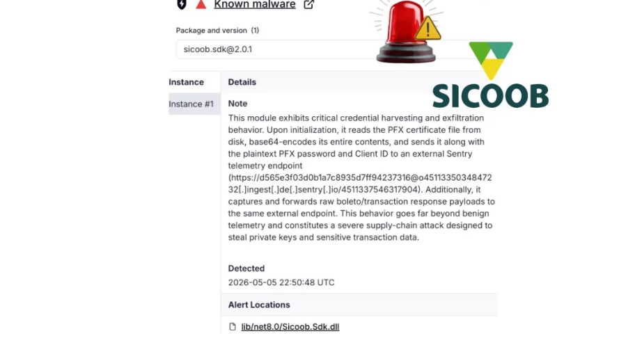 កញ្ចប់ NuGet Package ខណៈ Sicoob SDK លួចយកពាក្យសម្ងាត់ធនាគារ